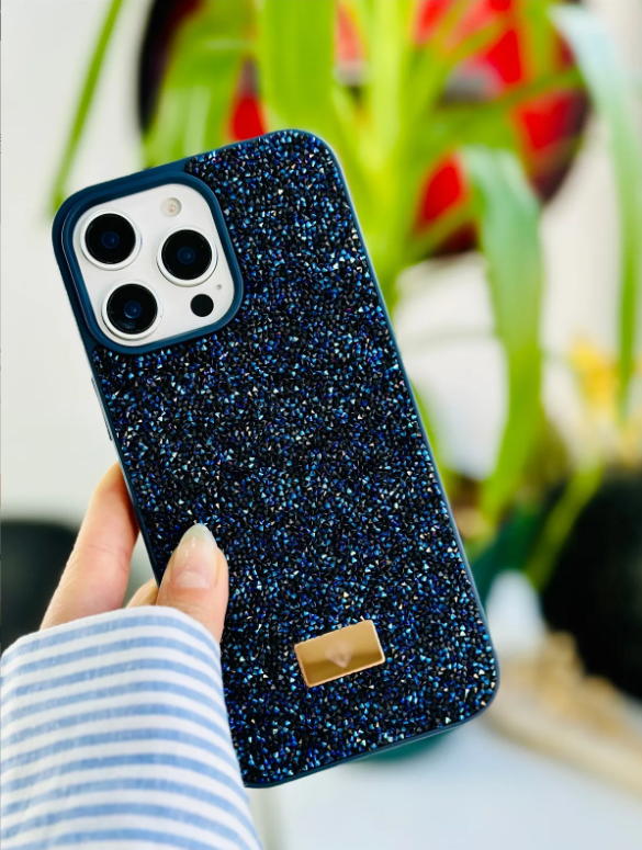  Iphone 16 Promax Uyumlu ELMAS Tasarımlı Taşlı Işıltılı Parlak Pırlanta Silikon Kılıf