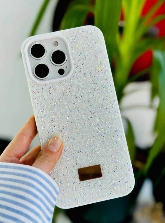  Iphone 16 Promax Uyumlu ELMAS Tasarımlı Taşlı Işıltılı Parlak Pırlanta Silikon Kılıf