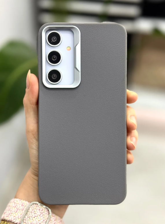  Samsung Galaxy A25 Uyumlu Estetik Dokulu Deri Görünümlü Esnek Silikon Kılıf
