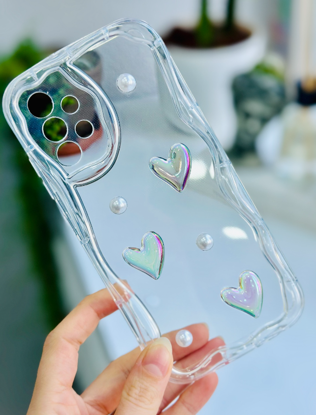  Samsung Galaxy A32 Uyumlu 3d İNCİLİ KALP Oyuncak Tasarımlı Silikon Kılıf