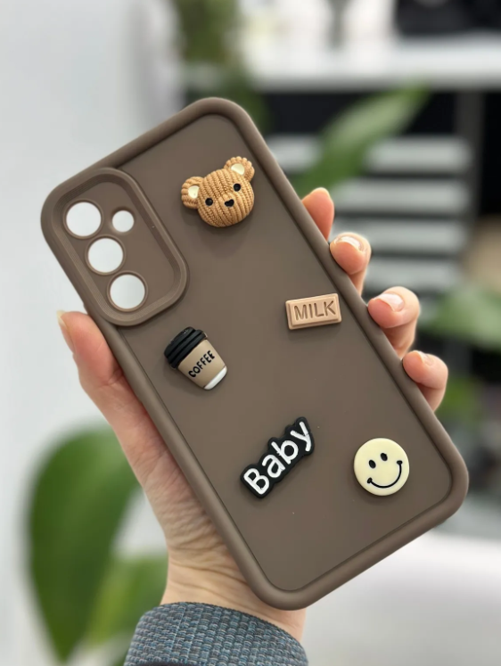  Samsung Galaxy A34 Uyumlu Çikolata Baby Tasarımlı Oyuncaklı Silikon Kılıf