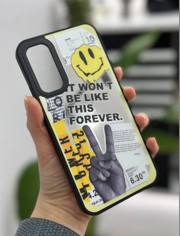  Samsung Galaxy A52 Uyumlu Aynalı Forever Tasarımlı Silikon Kılıf