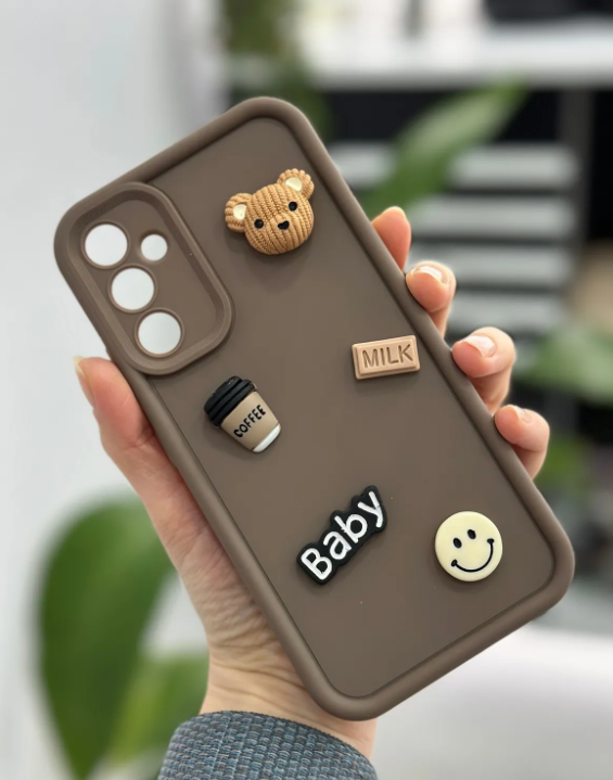  Samsung Galaxy A54 Uyumlu Çikolata Baby Tasarımlı Oyuncaklı Silikon Kılıf
