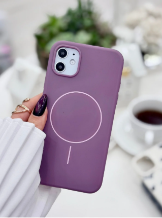 Iphone 11 Uyumlu MAGSAFE Özellikli Mat Parmak İzi Bırakmaz Darbe Önleyici Sıvı Silikon Kılıf