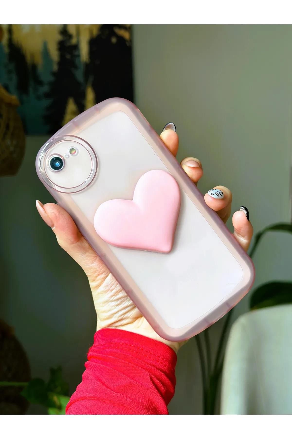 Iphone 7 - 8 - Se 2020 Uyumlu 3d Oyuncak Kalp Model Şeffaf Kılıf