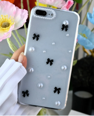 Iphone 7 Plus Ve 8 Plus Uyumlu İnci Kamera Oyuncak Tasarımlı Esnek Silikon Kılıf