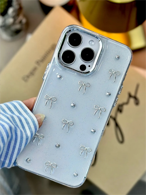  Iphone 14 Promax Uyumlu 3d Mini Fiyonk Tasarımlı Epoksili Oyuncaklı Kılıf
