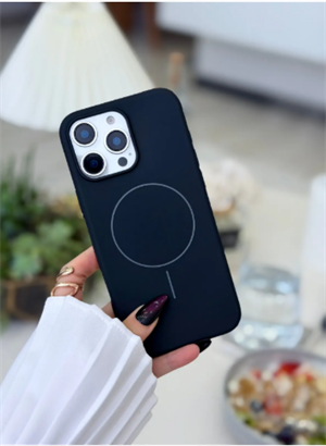 Iphone 14 Promax Uyumlu MAGSAFE Özellikli Parmak İzi Bırakmaz Darbe Önleyici Sıvı Silikon Kılıf