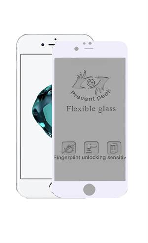 Iphone 7 Plus 8 Plus Beyaz Renk Kavisli Full Kırılmaz Nano Ekran Koruyucu 