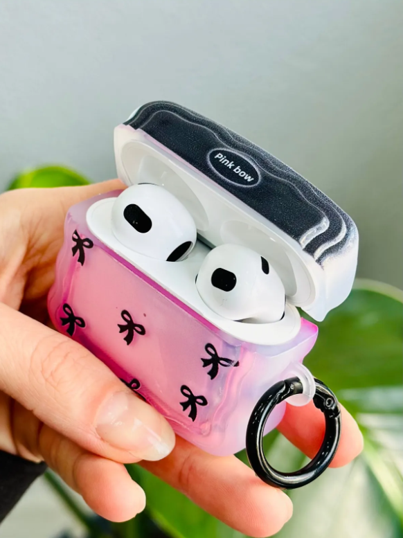  Airpods 4.Nesil Uyumlu Baskı Tasarımlı Kalın Silikon Koruyucu Kılıf