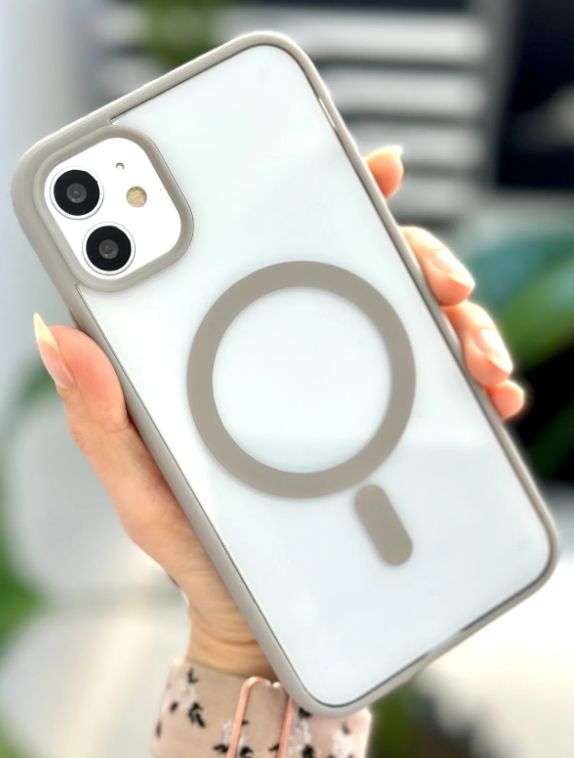  Iphone 11 (12 Görünümlü) Uyumlu MAGSAFE Özellikli Darbe Önleyici Şeffaf Silikon Kılıf