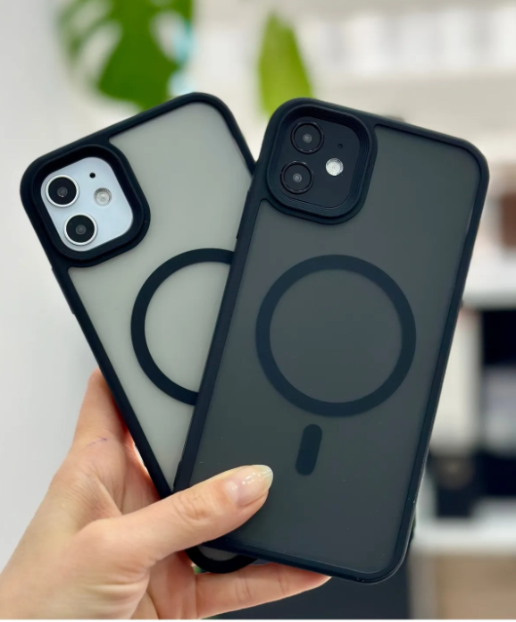  Iphone 11 (12 Görünümlü) Uyumlu MAT SİYAH MAGSAFE Özellikli Darbe Önleyici Şeffaf Silikon Kılıf