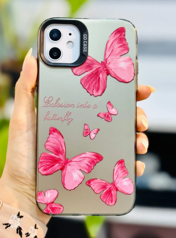  Iphone 11 Uyumlu (12 Görünümlü) KÖŞELİ Parmak İzi Bırakmaz Baskılı Metalik ELECTRO Silikon Kılıf