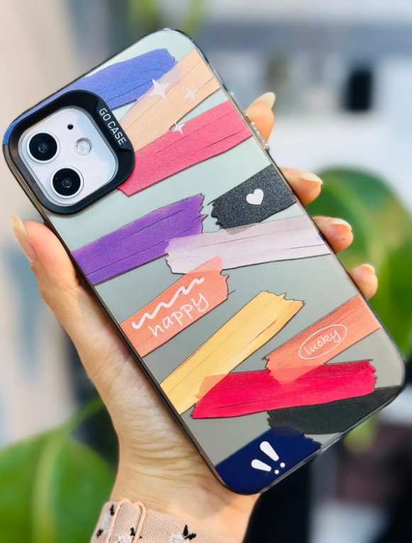  Iphone 11 Uyumlu (12 Görünümlü) KÖŞELİ Parmak İzi Bırakmaz Baskılı Metalik ELECTRO Silikon Kılıf