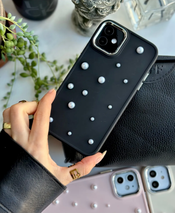  Iphone 11 Uyumlu 3d Oyuncaklı Pearl Tasarımlı Yumuşak Silikon Kılıf