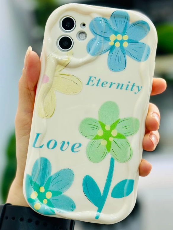  Iphone 11 Uyumlu Dalgalı Eternity Tasarımlı Baskılı Esnek Silikon Kılıf