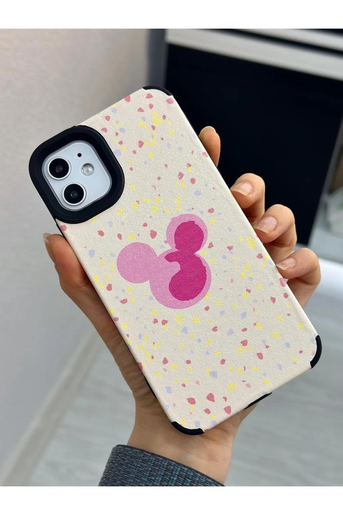  Iphone 11 Uyumlu Kaplama Minnie Tasarımlı Yumuşak Silikon Kılıf