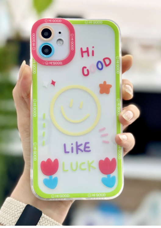  Iphone 11 Uyumlu (Köşeli - 12 Görünümlü ) Şeffaf Hi Good Baskı Desenli Silikon Kılıf