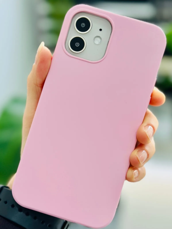  Iphone 12 ve 12 Pro Uyumlu İçi Kadife Sıvı Silikon Leke Tutmaz Lansman Kılıf