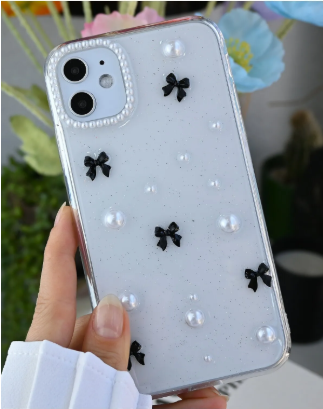  Iphone 12 ve 12 Pro Uyumlu İnci Kamera Tasarım Oyuncaklı Esnek Silikon Kılıf