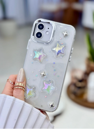  Iphone 12 ve 12 Pro Uyumlu Mini Yıldız Tasarım Oyuncaklı Esnek Silikon Kılıf