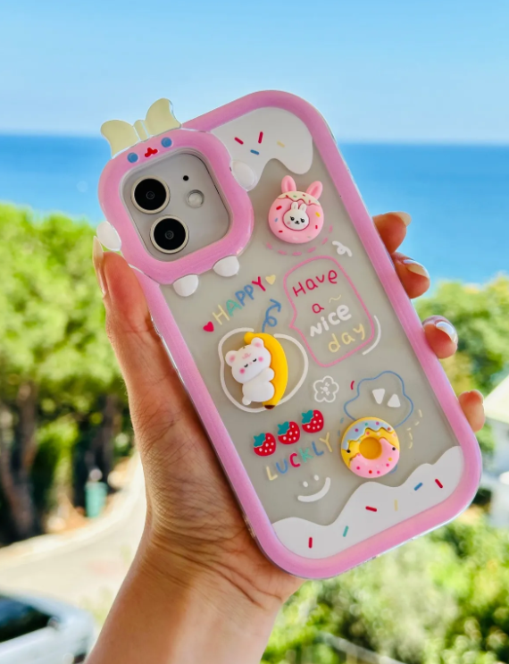  Iphone 12 ve 12 Pro Uyumlu Özel Tasarım 3d Oyuncak Tasarımlı Esnek Silikon Kılıf