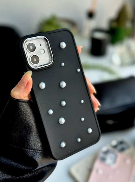  Iphone 12 ve 12 Pro Uyumlu Pearl Tasarım Oyuncaklı Esnek Silikon Kılıf