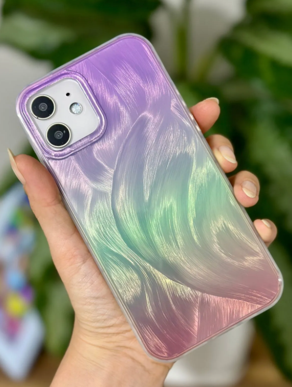 İphone 12 Ve 12 Pro Uyumlu Renk Geçişli Shine Tasarım Kılıf