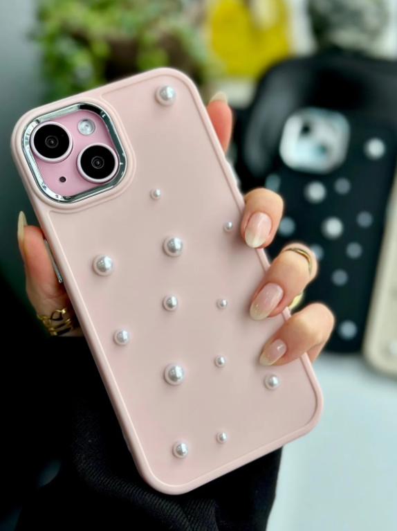  Iphone 13 - 14 ve 15 Uyumlu 3d Pearl Oyuncak Tasarımlı Esnek Silikon Kılıf
