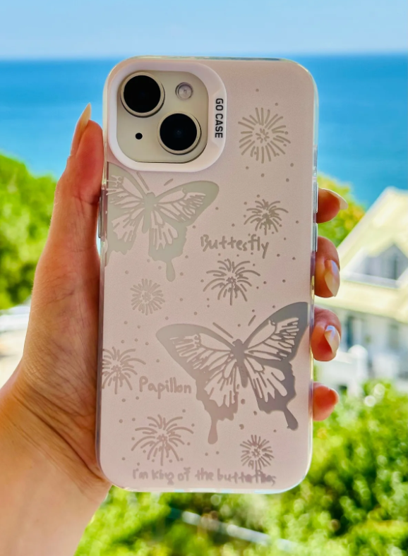 Iphone 13 - 14 VE 15 Uyumlu Parmak İzi Bırakmaz Baskı Desenli Metalik ELECTRO Silikon Kılıf