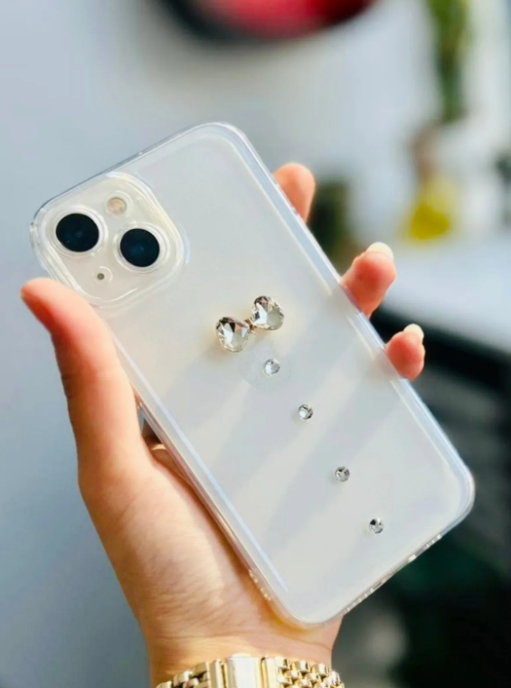  İPhone 13 Ve 14 Uyumlu 3d Oyuncaklı Taşlı Tasarımlı Esnek Silikon Kılıf