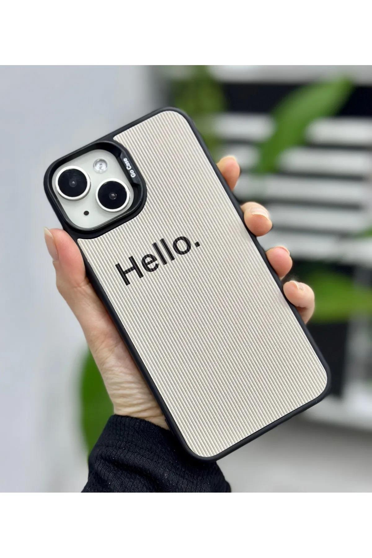  Iphone 13 Ve 14 Uyumlu Kaplama Hello Tasarımlı Kılıf