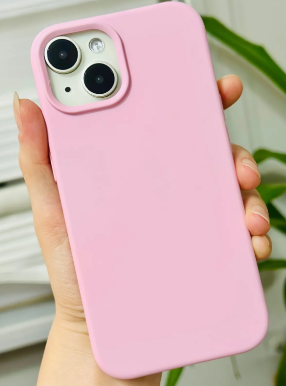  Iphone 14 Plus ve 15 Plus Uyumlu Içi Kadife Leke Tutmaz Sıvı Silikon Lansman Kılıf