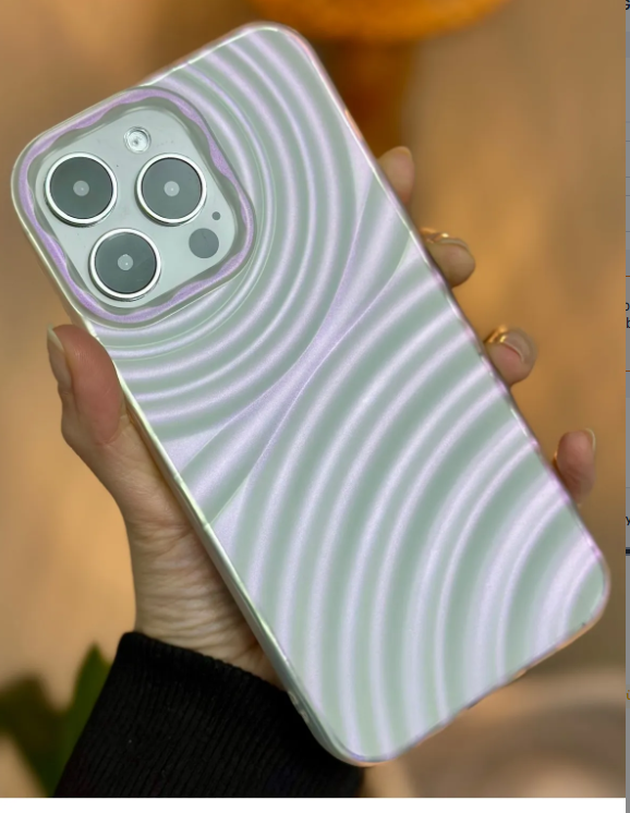 Iphone 14 promax Uyumlu 3d Aurora Kabartma Mat Silikon Kılıf
