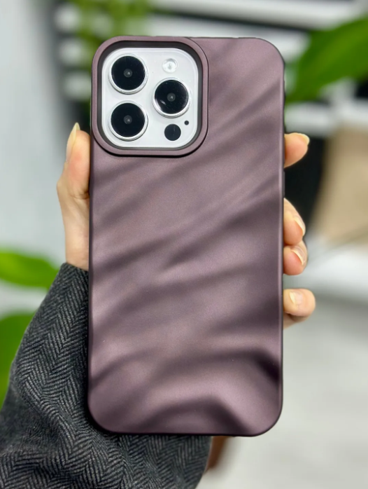  Iphone 14 Promax Uyumlu 3d Wave Kabartma Mat Silikon Kılıf