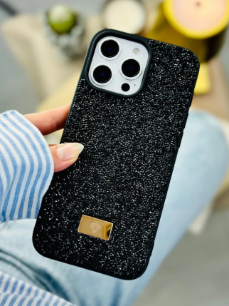  Iphone 14 Promax Uyumlu ELMAS Tasarımlı Taşlı Işıltılı Parlak Pırlanta Silikon Kılıf