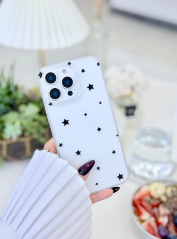  Iphone 14 Promax Uyumlu Parmak İzi Bırakmaz Mat Baskı Şeffaf Kılıf