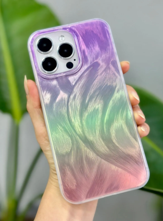  Iphone 14 PROMAX VE 15 PROMAX Uyumlu Shine Renk Geçişli Parlak Silikon Korumalı Kılıf