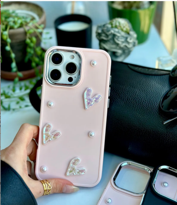  Iphone 16 Promax Uyumlu Taş Kalp Oyuncak Tasarımlı Silikon Kılıf