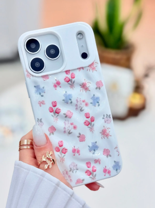  Iphone 17 PROMAX Uyumlu 3D KABARTMA LALE Baskı Tasarımlı Koruyucu Esnek Silikon Kılıf