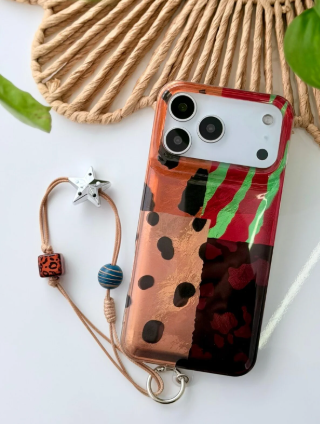  Iphone 17 Promax Uyumlu Shine Charm Leopar Tasarımlı Oyuncaklı Esnek Silikon Kılıf