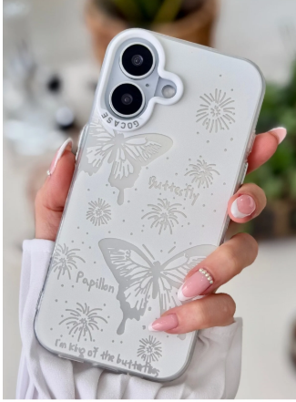  Iphone 17 Uyumlu Parmak İzi Bırakmaz Baskı Desenli Metalik ELECTRO Silikon Kılıf