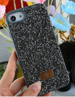  Iphone 7 - 8 - Se 2020 - Se 2022 Uyumlu ELMAS Tasarımlı Taşlı Işıltılı Parlak Pırlanta Silikon Kılıf