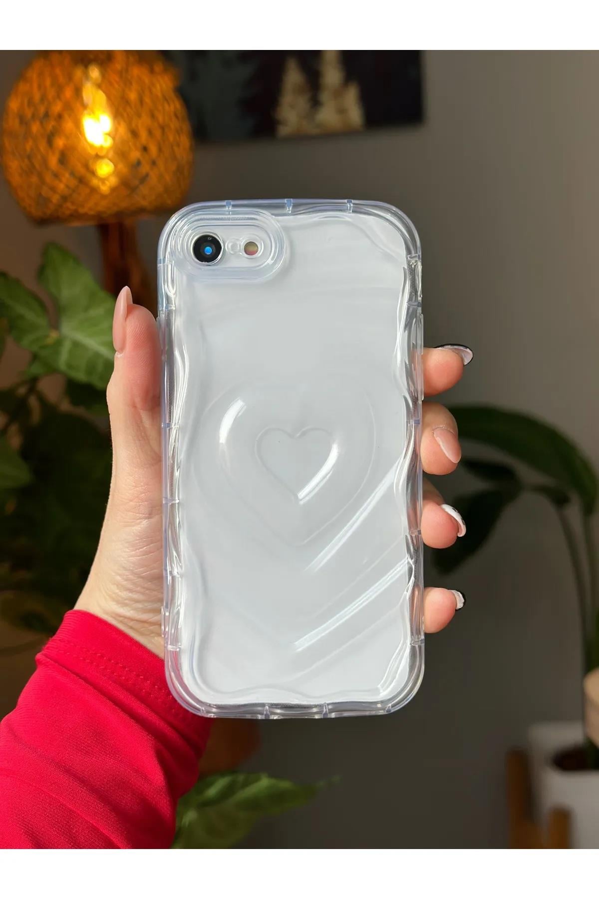  Iphone 7 Plus - 8 Plus Uyumlu Kabartma Kalp Model Kılıf