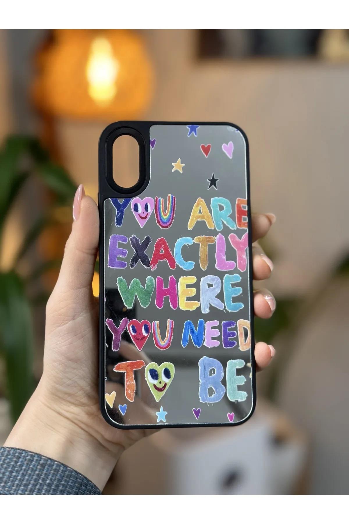  Iphone X - XS Uyumlu Aynalı Model Kenarları Silikon Kılıf