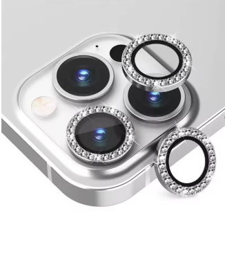  Iphone16 Pro ve 16 Promax Birebir Uyumlu Taşlı Elmas Kamera Lens Koruyucu Cam