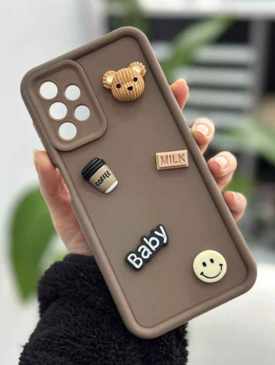  Samsung Galaxy A13 Uyumlu Çikolata Baby Tasarımlı Oyuncaklı Silikon Kılıf