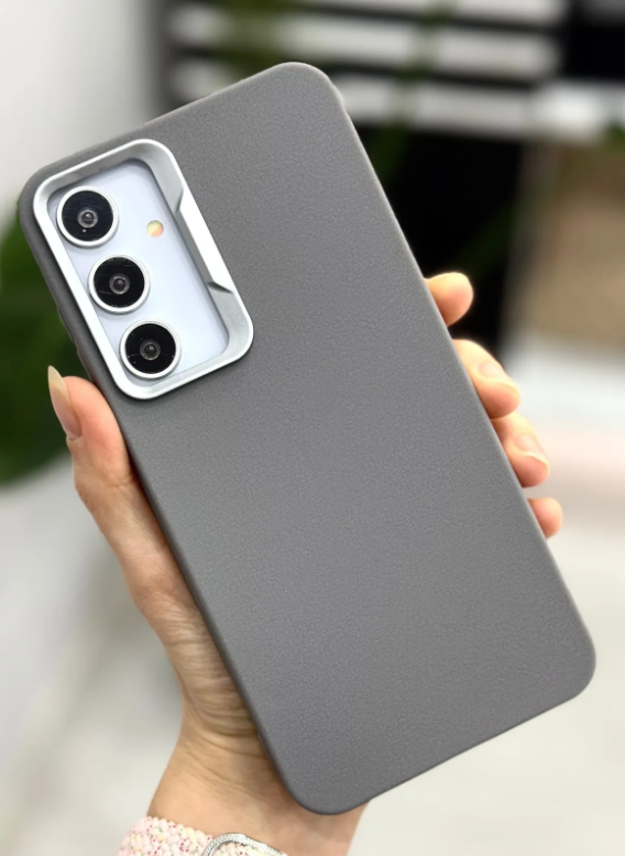  Samsung Galaxy A34 Uyumlu Estetik Dokulu Deri Görünümlü Esnek Silikon Kılıf