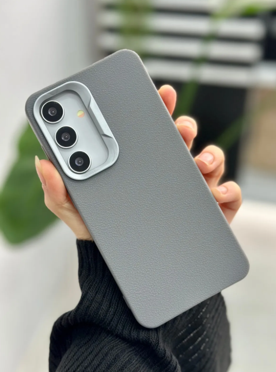  Samsung Galaxy S24 Uyumlu Estetik Dokulu Deri Görünümlü Esnek Silikon Kılıf