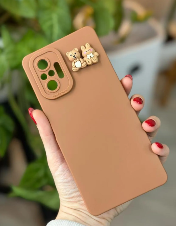  Xiaomi Note 10 Pro Uyumlu Oyuncak Tasarımlı İçi Kadife Silikon Kılıf